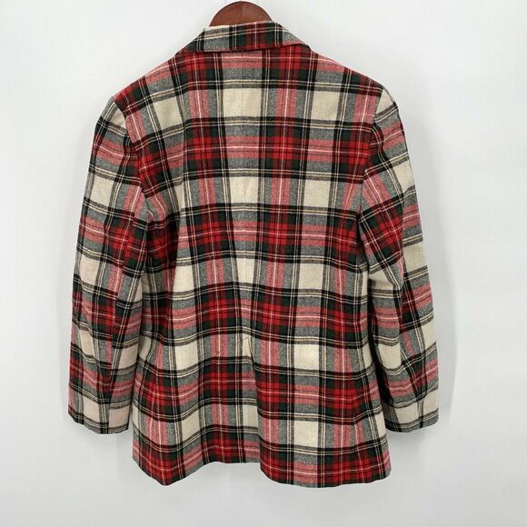 Urban Outfitters Urban Renewal Plaid Wool Blazer Jacket - Picture 3 of 6